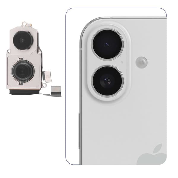 Bakre kamera för iPhone 16 Relife Svart