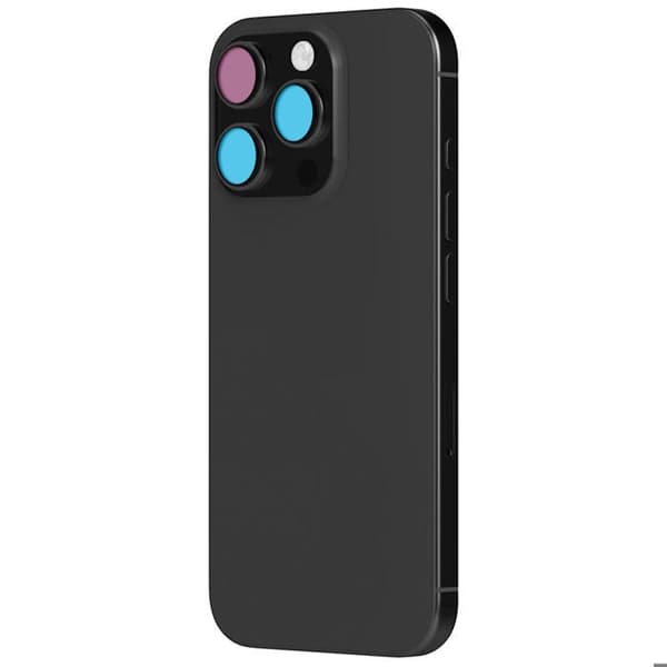 Chassi iPhone 16 Pro med ersättningsbakglas svart