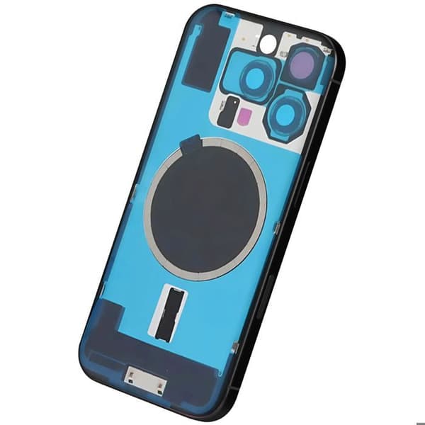 Chassi iPhone 16 Pro med ersättningsbakglas svart