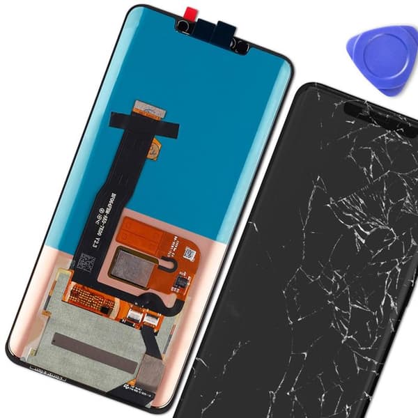 LCD-skärm och Taktile Glas för Huawei Mate 20 Pro Svart