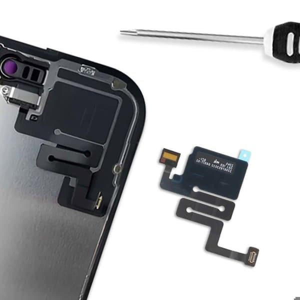 Napp för närhetssensor till iPhone 16 Ersättningsdel Svart