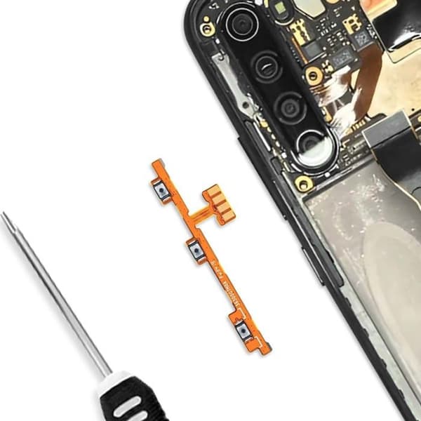 Napp för ström- och volymknapp för Xiaomi Redmi Note 8 Pro svart