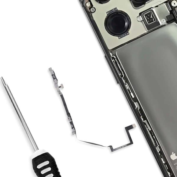 Napp för ström- och volymknapp för iPhone 16 Pro Max svart