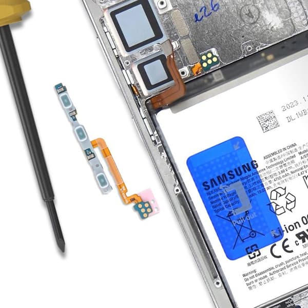 Nappe för ström- och volymknapp för Samsung Galaxy S24 Plus Original Samsung Svart
