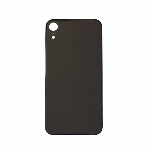 Dhlk (R) Telefon Reservdel Bakre Glas Kompatibel med iPhone XR - Bakre Glas Stort Hål (Svart)