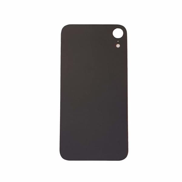 Dhlk (R) Telefon Reservdel Bakre Glas Kompatibel med iPhone XR - Bakre Glas Stort Hål (Svart)