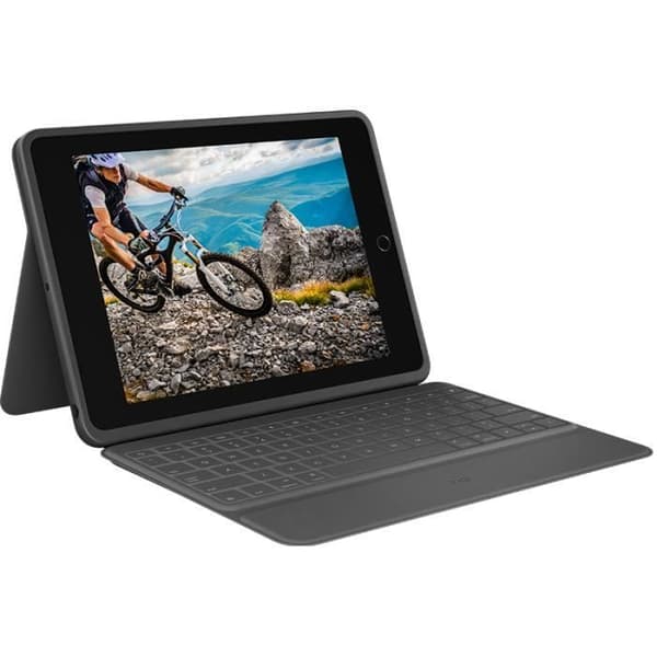 Logitech Rugged Folio mobiltangentbord QWERTZ German Graphite USB Type-C