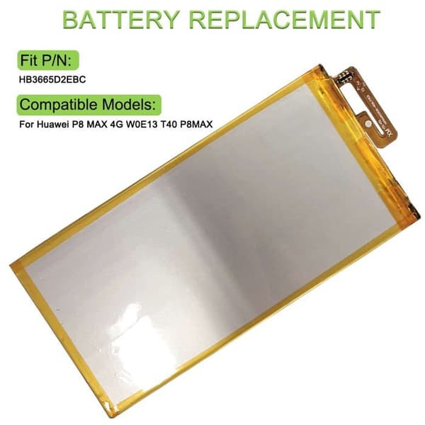 Xitaian - XI-HB3665D2EBC - 4360mAh 16,57Wh HB3665D2EBC Ersättningsbatteri för Huawei P8 Max 4G W0E13 T40 P8MAX med verktyg