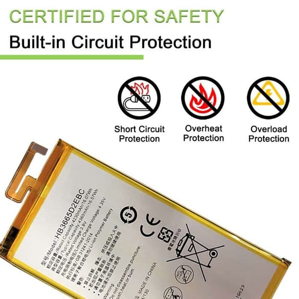 Xitaian - XI-HB3665D2EBC - 4360mAh 16,57Wh HB3665D2EBC Ersättningsbatteri för Huawei P8 Max 4G W0E13 T40 P8MAX med verktyg