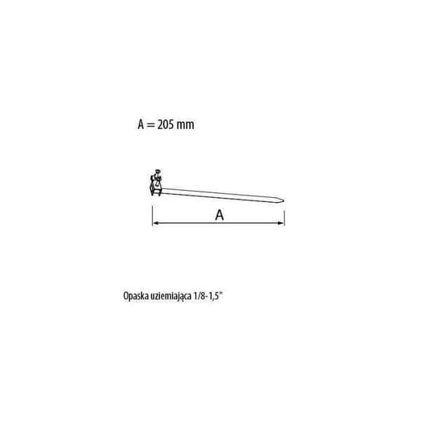 Komponenter - tillbehör Pawbol - R.8181 - Jordklämma 1/8-1,5'' ()