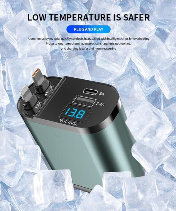 OBOSOE 2 Pack Autolaturi 100w - Autolaturi - iPhone/Samsung - USB-C