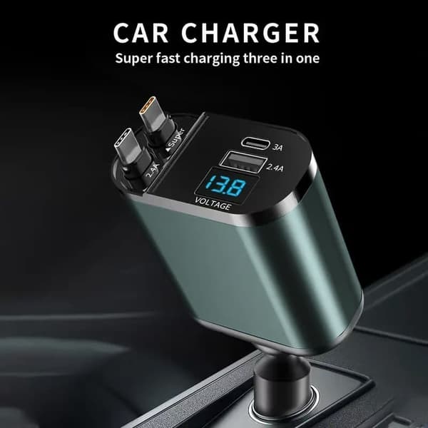 OBOSOE 2 Pack Autolaturi 100w - Autolaturi - iPhone/Samsung - USB-C
