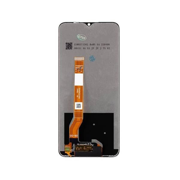 Ersättnings LCD-skärm 6,5" för Realme C35 med svart pekskärm
