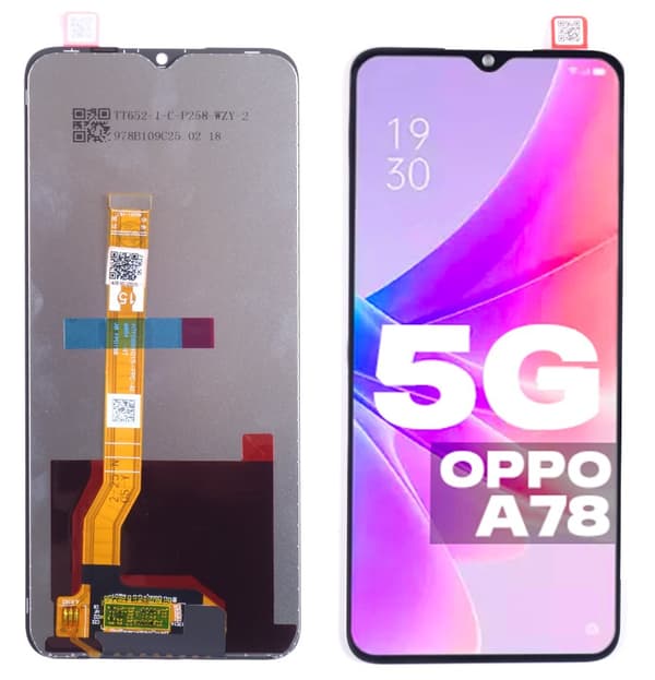 Original LCD-skärm med pekskärm för Oppo A78 5G CPH2483, renoverad
