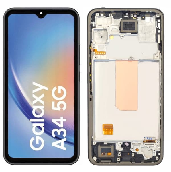 Skærm med berøringsskærm til Samsung Galaxy A34 5G A346 A346B Incell Frame