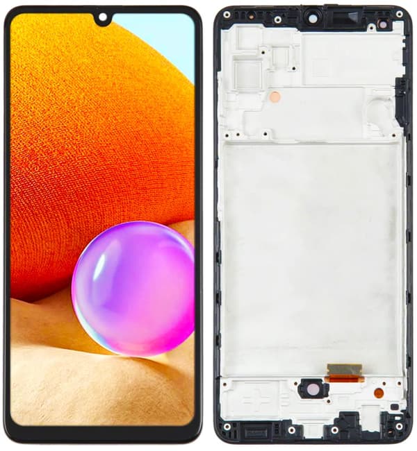 LCD-skærm + berøringsskærm Samsung SM-A325 Galaxy A32 4G (OLED) sort ramme