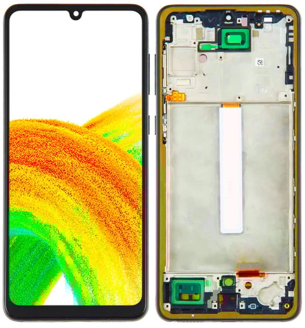 OLED-näytön lasi Samsung Galaxy A33 5G A336 SM-A336:lle, kehys musta