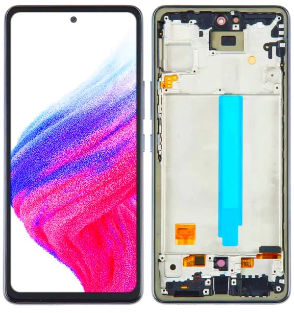 LCD-skærm + berøringsskærm Samsung SM-A536 Galaxy A53 5G (OLED) sort ramme