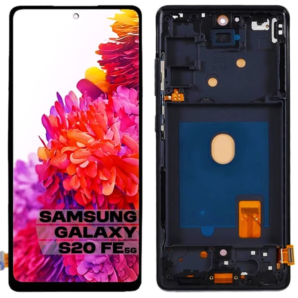 LCD-skärm med pekskärm för Samsung Galaxy S20 FE 5G OLED + ram
