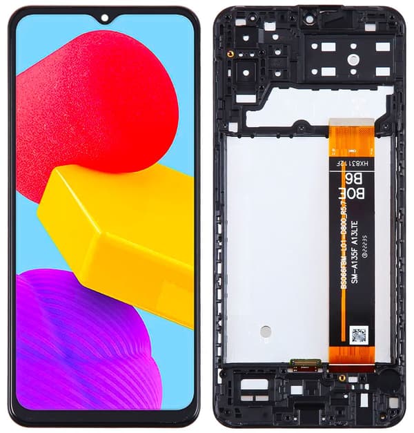 Alkuperäinen LCD-näyttö + Kosketusnäyttö Samsung SM-M135F Galaxy M13 (IPS) Mustakehys