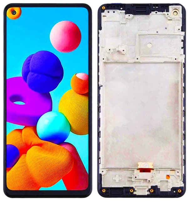 LCD-skærm + touchskærm Samsung SM-A217 Galaxy A21s A217 Incell sort ramme