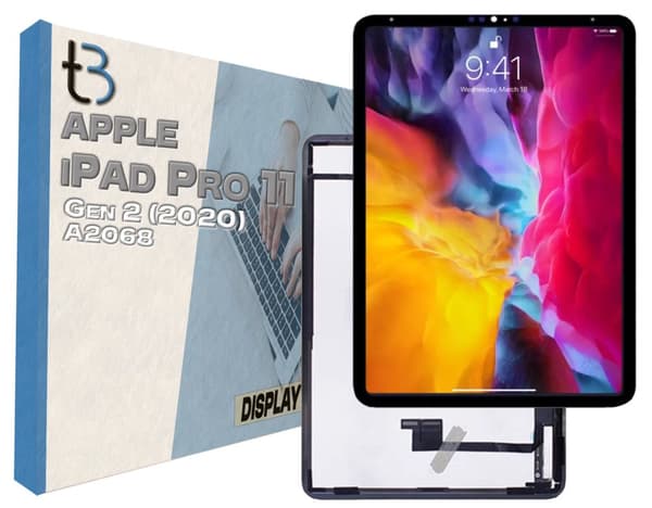 Original skærm med touch til Apple iPad Pro 11" Gen 2 A2068 sort