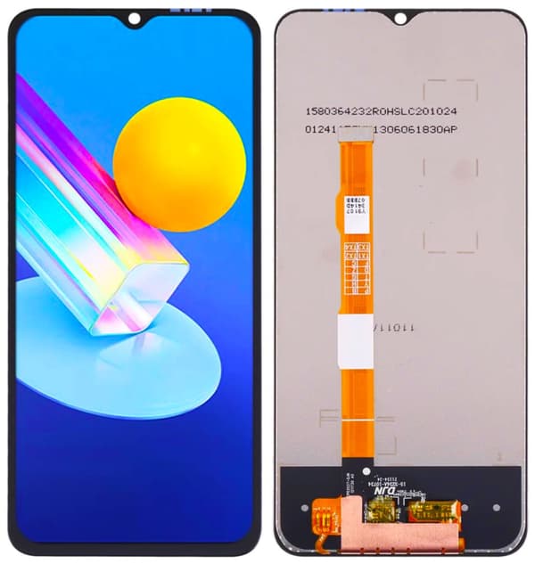 Original VIVO Y72 5G LCD-skærm + berøringsskærm (renoveret) sort