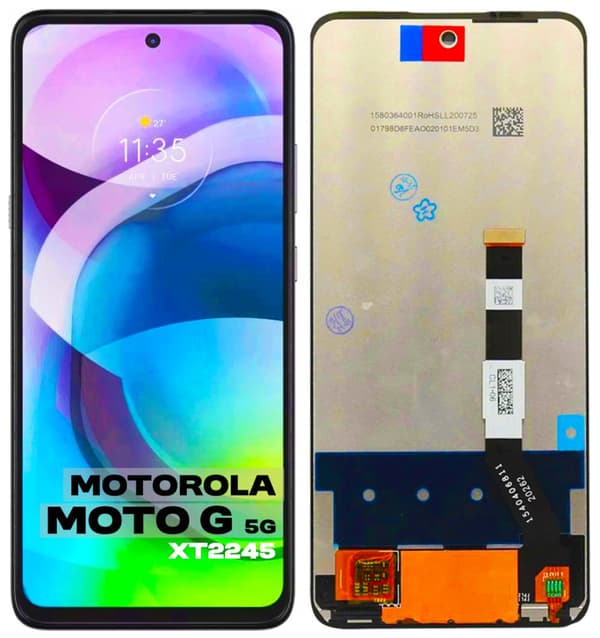 Original LCD-skærm + berøringsskærm Motorola Moto G 5G XT2113 (renoveret) sort