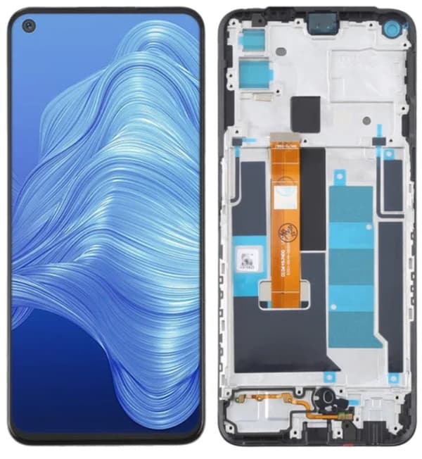 LCD-näyttö + kosketusnäyttö REALME 7 5G RMX2111 (Kunnostettu) Musta kehys