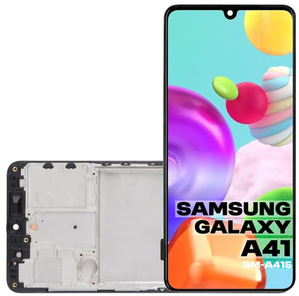 LCD-näyttö ja kosketusnäyttö Samsung Galaxy A41 SM-A415 Incell Frame -puhelimelle