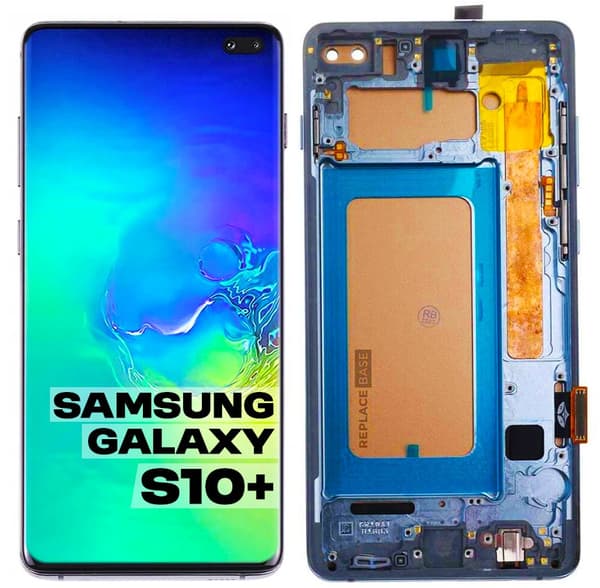 LCD-skærm + touchskærm Samsung Galaxy S10 Plus G975 Incell sort ramme