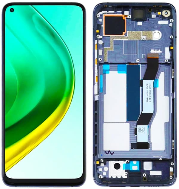 Original Xiaomi Mi 10T Pro 5G LCD-skærm + berøringsskærm (renoveret) sort ramme