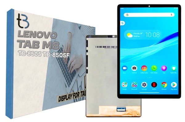 Original skærm med touch til Lenovo Tab M8 TB-8505 TB-8505F Sort