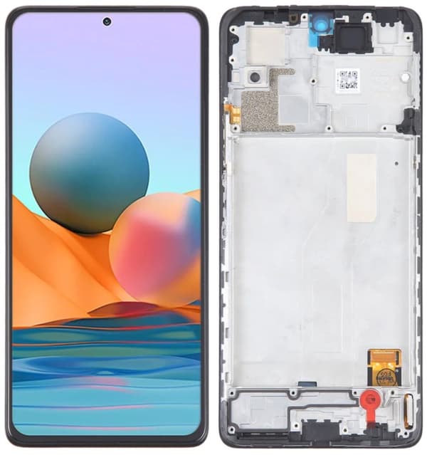 LCD-skærm + berøringsskærm Xiaomi Redmi Note 10 Pro 4G OLED-ramme sort