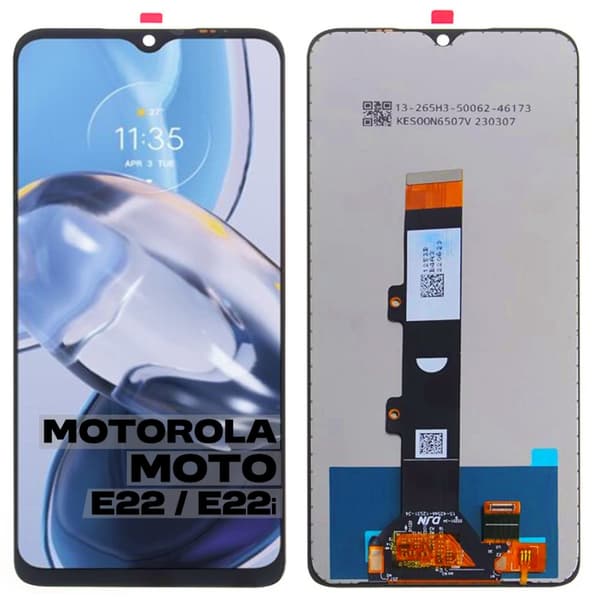 Original LCD-skärm + pekskärm Motorola Moto E22 E22i (renoverad)
