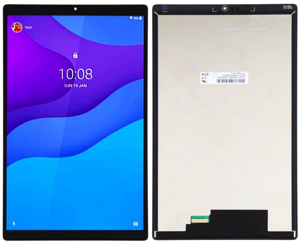 Original LCD-skärm + pekskärm Lenovo Tab M10 HD 2:a generationen TB-X306 TB-X306F (renoverad) svart