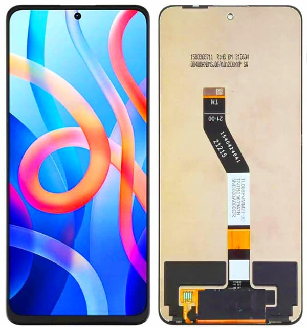 Original LCD + touchskærm Xiaomi Poco M4 Pro 5G (Genopbygget)