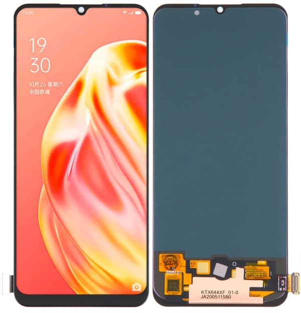 LCD-näyttö + kosketusnäyttö Oppo Reno 3 A91 F15 F17 A73 4G Find X2 Lite OLED -puhelimelle