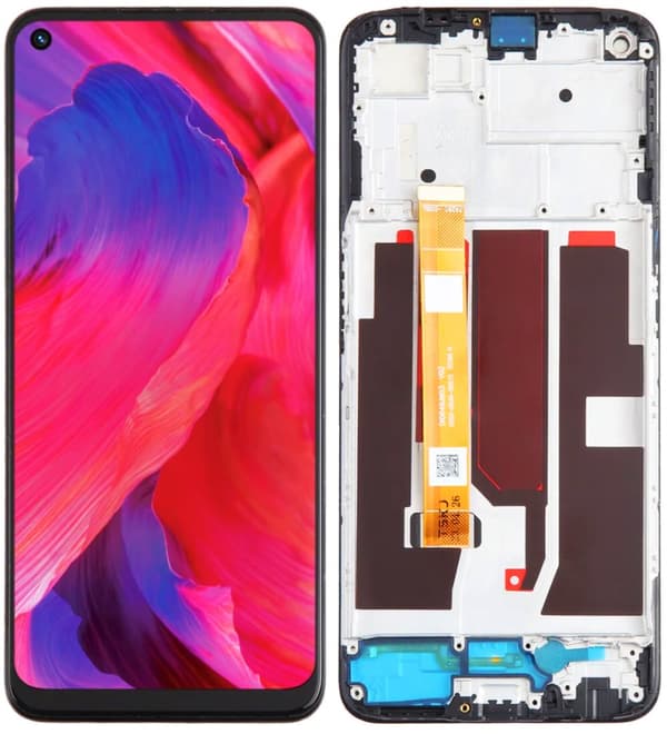 LCD-skærm + berøringsskærm OPPO A54 5G CPH2195 (renoveret) sort ramme