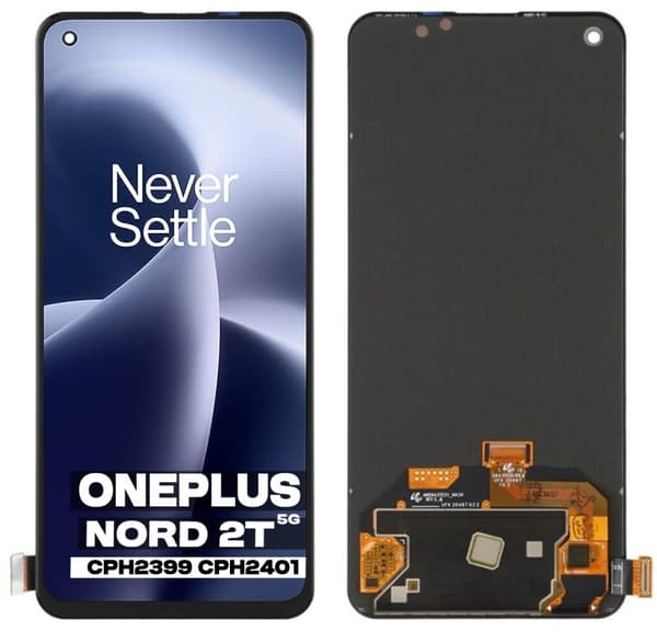LCD-näyttö + kosketusnäyttö OnePlus Nord 2T 5G CPH2399 CPH2401 OLED -puhelimelle