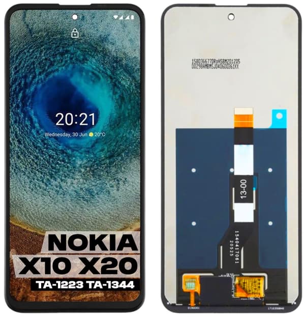 Original LCD-skärm + pekskärm Nokia X10 X20 TA-1223 TA-1344 (renoverad)