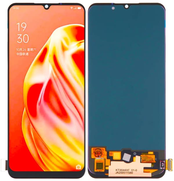 LCD-näyttö + kosketusnäyttö Oppo Reno3 A91 F15 F17 A73 4G Find X2 Lite OLED -puhelimelle