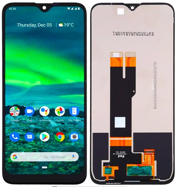 Original LCD-skærm + berøringsskærm Nokia 2.3 TA-1206 (istandsat)