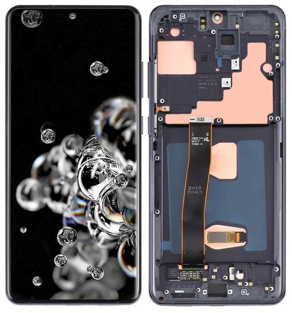 LCD-skærm + berøringsskærm Samsung Galaxy S20 ULTRA 5G G988 G988B ramme