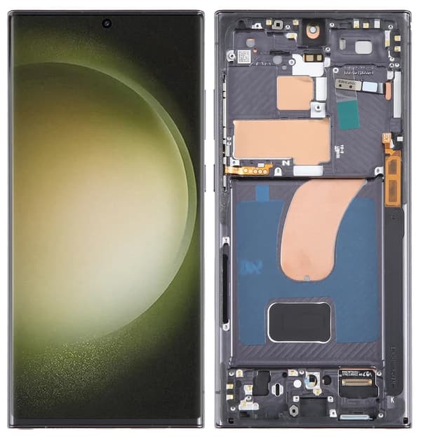 LCD-skärm + pekskärm Samsung Galaxy S23 Ultra S918 S918B OLED-ram
