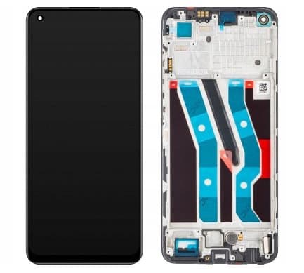 LCD-skärm med pekskärm och digitaliseringsfunktion för Realme 10 RMX3630 OLED med ram