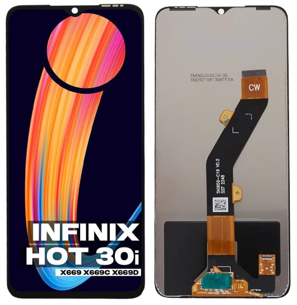 Alkuperäinen LCD-näyttö + kosketusnäyttö Infinix Hot 30i X669 X669C X669D (Kunnostettu)