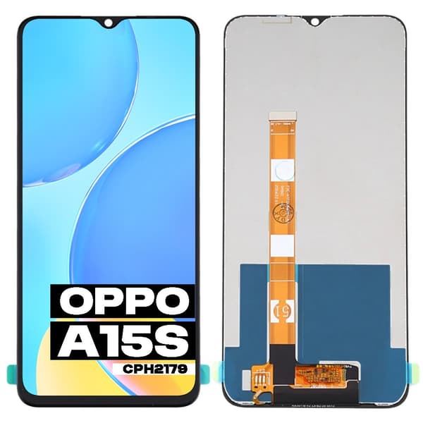 LCD-skærm + berøringsskærm Oppo A15s CPH2179 Sort