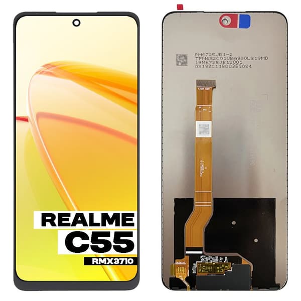 LCD-näyttö + kosketusnäyttö Realme C55 RMX3710 musta