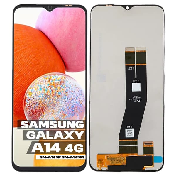 LCD-skærm + berøringsskærm Samsung Galaxy A14 4G SM-A145F SM-A145M Sort
